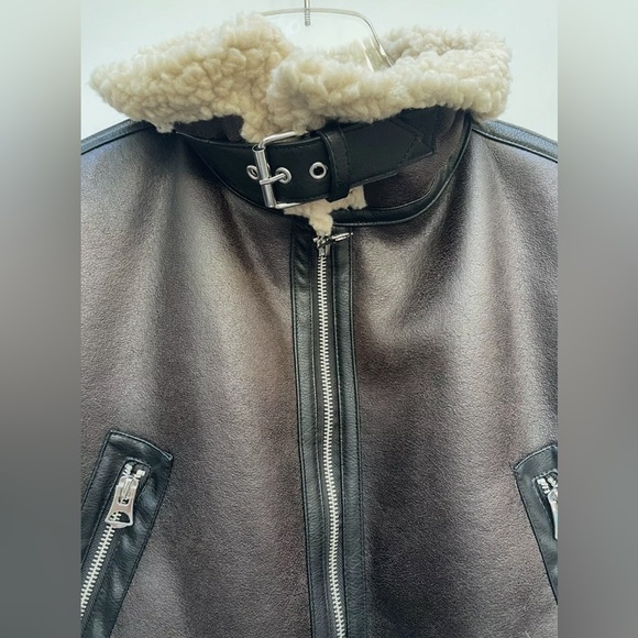 Zara CROPPED DOUBLE FACED VEST. Dark Brown. Size S. New with Tags. - Picture 9 of 16